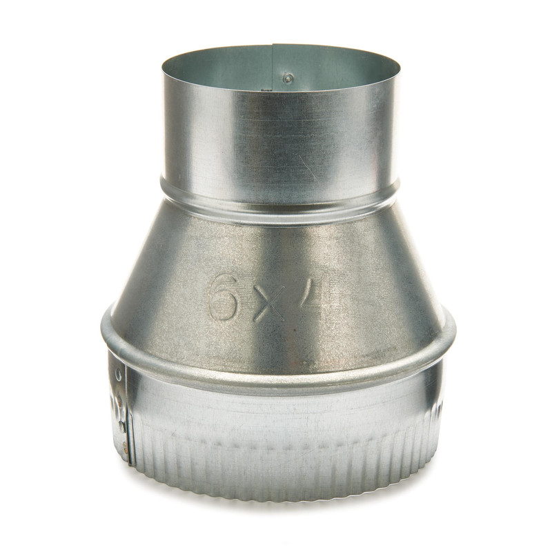 6" to 4" Metal Reducer - Dust Collection Fitting